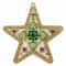 Wonderland Crafts Green & Gold Star Christmas Ornament Bead Embroidery Kit